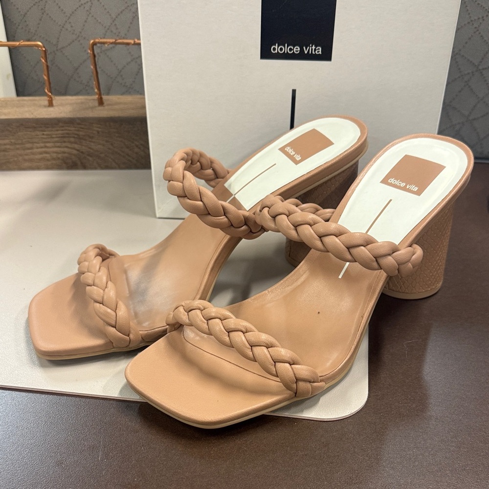 Dolce Vita Tan Braided Heels
